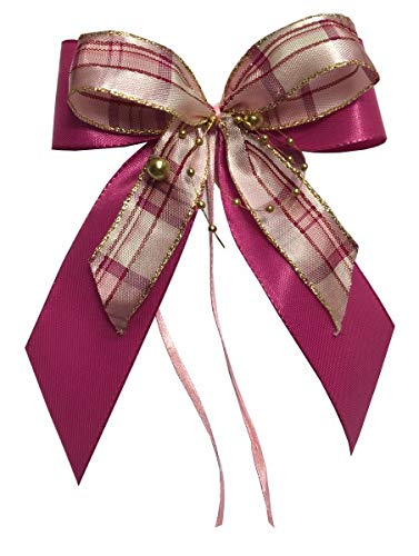 Unser schönster Tag Weihnachtsschleifen Schleifen Geschenke Weihnachten WS2003 im 10er Set - rosa, pink, Gold von Unser schönster Tag