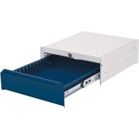 Bedrunka+Hirth Unterbauschrank mit 1 Schublade für Arbeitsplatzsystem Tisch, HxBxT 140 x 370 x 400 mm, enzianblau von Bedrunka+Hirth
