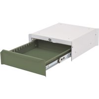 Bedrunka+Hirth Unterbauschrank mit 1 Schublade für Arbeitsplatzsystem Tisch, HxBxT 140 x 370 x 400 mm, resedagrün von Bedrunka+Hirth