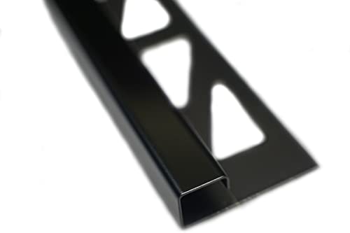 Schwarz Edelstahlschiene Q-Fliesenliesenschiene V2A 2,5 m lang 8 mm poliert von Unteure Werkzeuge