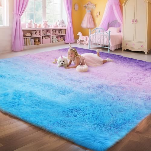 Untimaty Area Rugs Wohnzimmerteppich (Violetter Farbverlauf, 120 x 180 cm) von Untimaty