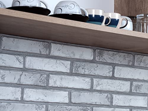 PVC Paneele Light Brick | 1 Platte | Ziegelstein | Wandpaneele | Deckenpaneele | Tapete | Wanddeko | Schaumstoff | Wasserfest | Kunstoff Platt von Untitled