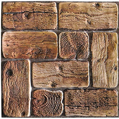 Wandpaneele | Deckenpaneele | PVC Paneele Kiefer Holzblock | STM Dekor | 1 Platte | Holzoptik |Tapete | Wanddeko | Schaumstoff | Wasserfest von Untitled