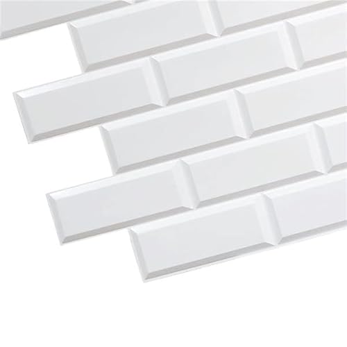Untitled 3D PVC Wandpaneele | Deckenpaneele | Paneele Ziegeloptik | 1 Platte - 0.5 qm | Wanddeko | Wandverkleidung | Wasserfest - White Brick von Untitled