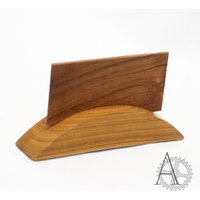 Cotinus Holz Visitenkartenhalter Schreibtisch Organizer von UnusualWorkshop