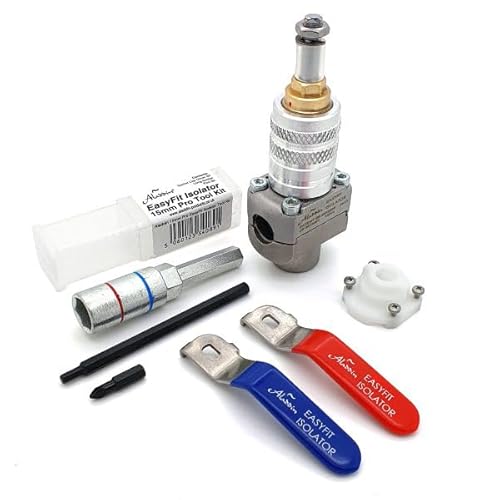 Aladdin EasyFit Isolator PRO 15 mm selbstschneidendes Isolationsventil-Set, Live Rohrinstallation, Not-Aus-Wasserhahn Aladdin EasyFit Isolator PRO 15 mm selbstschneidendes Isolationsventil-Set, Live Rohrinstallation, Not-Aus-Wasserhahn von Unvented Components Europe