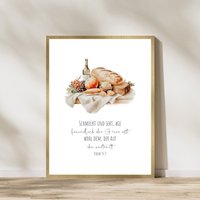 Christliches Poster | Psalm 34, 9 Für Wohnzimmer Din A3 Und A4 Mit Bibelvers von UnvergMomenteDesign