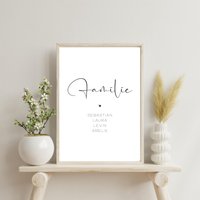Poster Din A3 Und A4 | Personalisiert Einzug Geschenk Familienposter von UnvergMomenteDesign