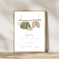Poster Für Jungs | Geburtsanzeige Din A3 Und A4 Geburtsdaten Personalisiert Geburt Geschenk Geburtsgeschenk Baby von UnvergMomenteDesign