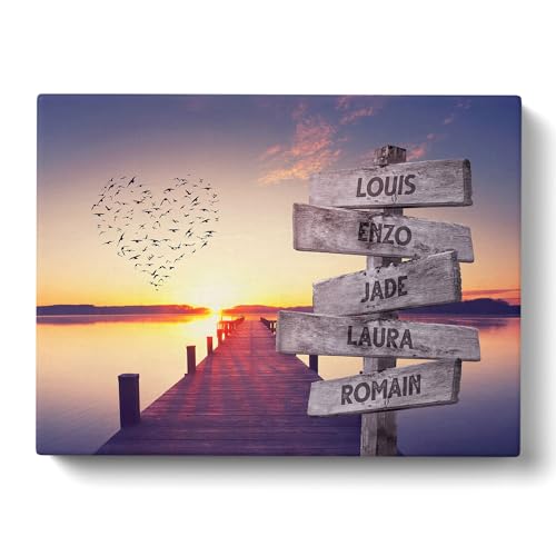 Personalisierbares Bild Familie Ponton Meer Farbe für Wanddekoration Wohnzimmer | personalisierte Geschenkidee für Damen oder Herren | personalisierbarer Rahmen für Geburtstag | personalisierbarer Personalisierbares Bild Familie Ponton Meer Farbe für Wanddekoration Wohnzimmer | personalisierte Geschenkidee für Damen oder Herren | personalisierbarer Rahmen für Geburtstag | personalisierbarer von Unvio