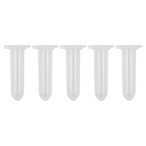 Unxuey 100 x 2 ml Kunststoff-EP-Tube, runde Unterseite, Zentrifugenröhrchen, Laborbedarf, Probenbehälter von Unxuey