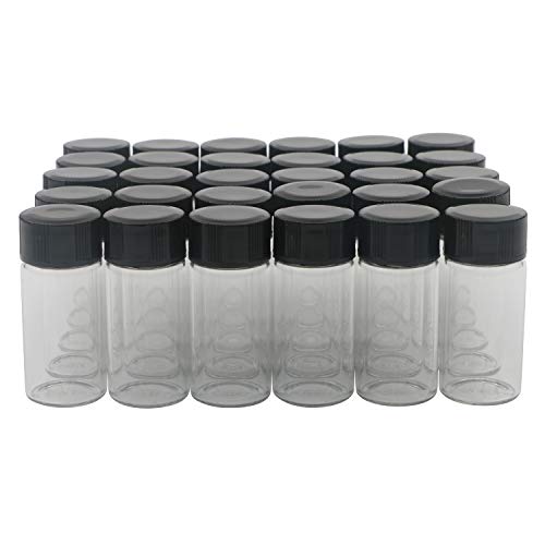 Unxuey 30pcs 5ml Klarglas Labor Probenfläschchen Fläschchen mit schwarzer Kunststoffschraubkappe Leere Probengläser Unxuey 30pcs 5ml Klarglas Labor Probenfläschchen Fläschchen mit schwarzer Kunststoffschraubkappe Leere Probengläser von Unxuey