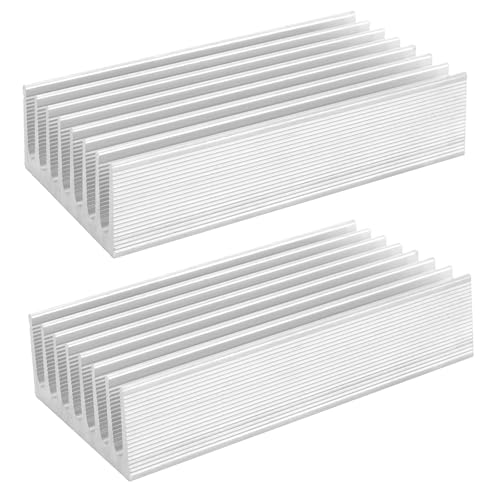Unxuey Kühlkörper / Kühlkörper aus Aluminium, 100 x 51 x 23 mm, Weiß von Unxuey