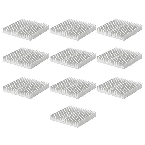 Unxuey Kühlkörper aus Aluminium, 60 x 60 x 10 mm, 10 Stück von Unxuey