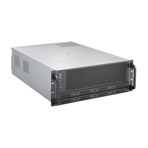 Hot Swap 4U HSW4U6508 Servergehäuse mit 8 Einschüben, KI-optimiert und für die Unterstützung von bis zu 4 GPUs ausgelegt von Unykach