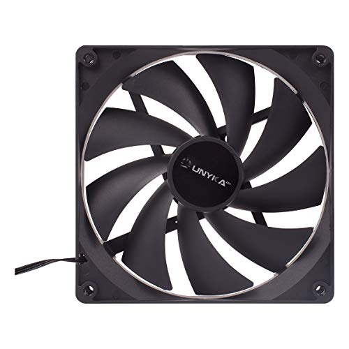 UNYKAch 140 mm PC-Gehäuselüfter – Lüfter, Kühler und Heizkörper (PC-Gehäuse, Ventilator, 14 cm, 1000 U/min, 19 dB, schwarz) von Unykach