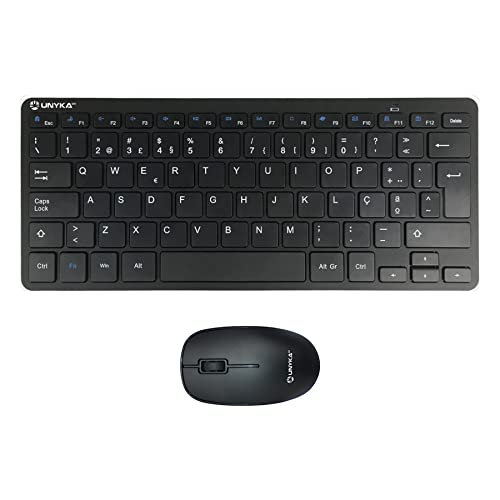 UNYKAch MK288 Pro Nano USB Wireless Mini Tastatur und Maus 2,4 GHz, portugiesische Sprache, 79 Tasten, Membran, 1200 DPI, leise, ergonomisch, Windows, Mac, Android, Linux UNYKAch MK288 Pro Nano USB Wireless Mini Tastatur und Maus 2,4 GHz, portugiesische Sprache, 79 Tasten, Membran, 1200 DPI, leise, ergonomisch, Windows, Mac, Android, Linux von Unykach