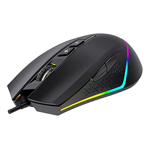 Unykach Nova M244 Gaming-Maus mit RGB-Hintergrundbeleuchtung, optischer Sensor 6400 DPI, 6 Tasten, leicht und ergonomisch Unykach Nova M244 Gaming-Maus mit RGB-Hintergrundbeleuchtung, optischer Sensor 6400 DPI, 6 Tasten, leicht und ergonomisch von Unykach