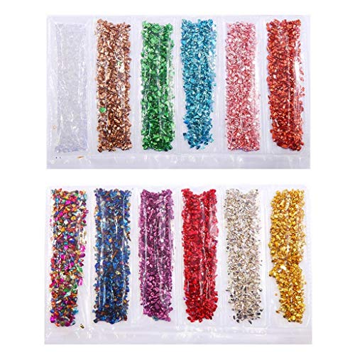 Uoeo 2 Stück, unregelmäßige Metallicsplitter, Glitzersteine, 1–2 mm, für Nagelkunst, Basteln, Vasen, Füller, Epoxidharz, Schmuckherstellung, Dekoration, gemischte Farben Uoeo 2 Stück, unregelmäßige Metallicsplitter, Glitzersteine, 1–2 mm, für Nagelkunst, Basteln, Vasen, Füller, Epoxidharz, Schmuckherstellung, Dekoration, gemischte Farben von Uoeo