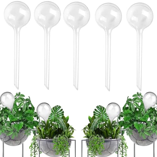 Uoeo 5 Stück Pflanzenbewässerungslampen automatische selbstbewässernde Kugeln Garten Bewässerung Blume Wassertropfen Bewässerung Gerät Selbstbewässerung System Weiß von Uoeo