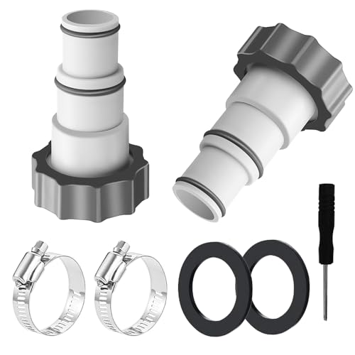 Uoimky Poolschlauch Adapter, 2 Stück Adapter A für Intex Pool Schlauchadapter für Pumpe mit Innengewinde Pool-Schlauch Anschluss für Ø 32 und 38 mm von Uoimky