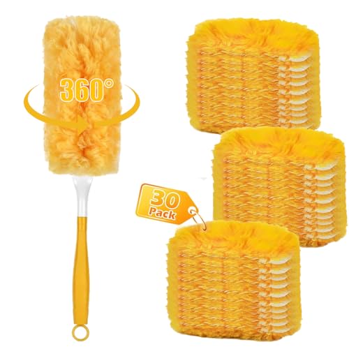 Uoimky Für Swiffer Staubmagnet Nachfüllpack, 30 Stück für Swiffer Staubwedel mit 1 Griff 360° Staubwischer Mikrofaser Duster Staubmagnet 3D Tücher Staubwedel für Reinigung, Staub, Tierhaare Uoimky Für Swiffer Staubmagnet Nachfüllpack, 30 Stück für Swiffer Staubwedel mit 1 Griff 360° Staubwischer Mikrofaser Duster Staubmagnet 3D Tücher Staubwedel für Reinigung, Staub, Tierhaare von Uoimky