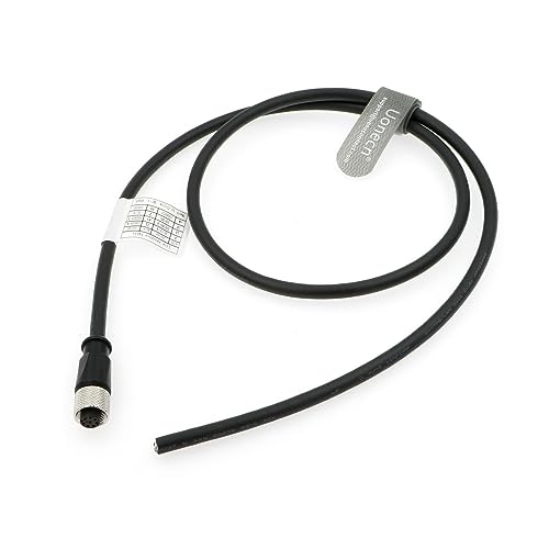Uonecn M12 A-Code 8 Pin Buchse zu offenem Ende Viation Buchse abgeschirmtes elektrisches Kabel für Gerätenetzwerk DeviceNet, Cognex Industriekamera, IO Link, CANopen 1M von Uonecn