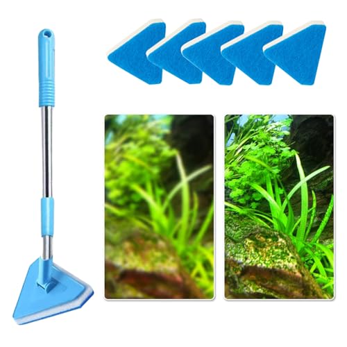 Aquarium-Glasreinigungsschwamm für Aquarien, 55 x 12 x 3 cm, kratzfester Schaber, Terrarium-Reinigungsschwämme für Teich, Wartung und Haustiergehege von Uonguon