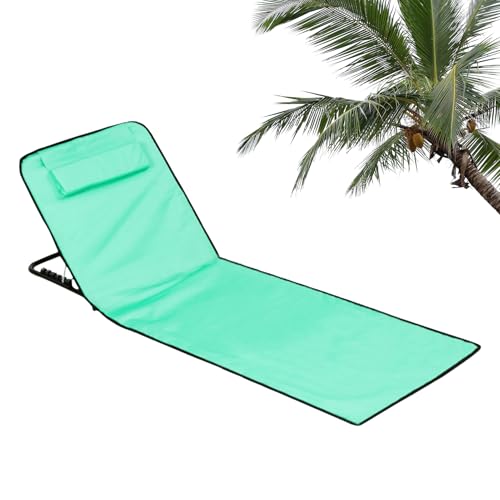 Beach Lounge Chair, Portable Folding Chair, Sunbathing Mat with Headrest and Backrest, 62.9x20.4x14.9 Inches, Comfortable Relaxation, Ideal for Family, Camping, Seaside, Backyard, Men, Youth Beach Lounge Chair, Portable Folding Chair, Sunbathing Mat with Headrest and Backrest, 62.9x20.4x14.9 Inches, Comfortable Relaxation, Ideal for Family, Camping, Seaside, Backyard, Men, Youth von Uonguon