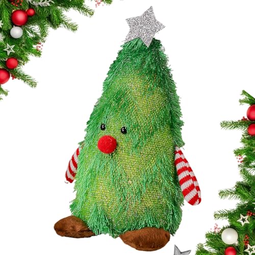 Beleuchtete Weihnachtspuppen – beleuchtete Ornamente, weiche Weihnachts-Puppen-Party-Dekoration, beleuchtete Figur, Ornamente, Tischdekoration, für Zuhause, Kamin, Büro, Schreibtisch, Schule von Uonguon
