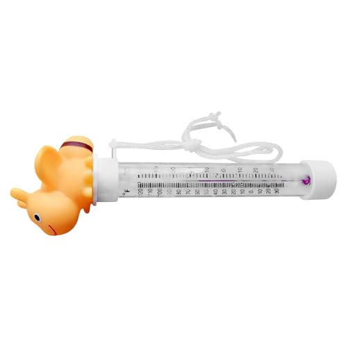 Floating Pool Gauge, Cartoon Temperature Gauge Thermometer, 8.27x2.36x1.97 Inches Double Scale Display, Temp Testing Tool for Bathtub, Indoor Use, Fish Tank, Aquarium, Bathing and Pond von Uonguon