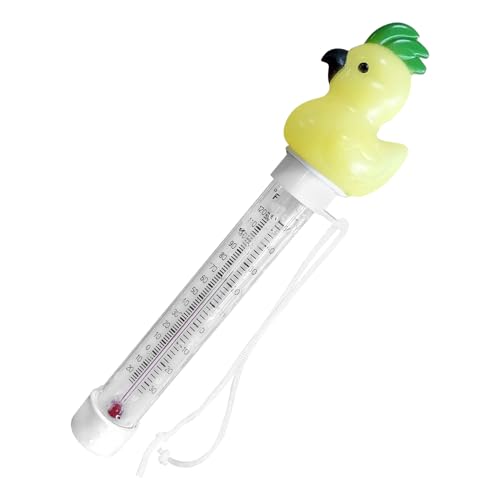 Floating Pool Gauge, Cartoon Temperature Gauge Thermometer, 8.27x2.36x1.97 Inches Double Scale Display, Temp Testing Tool for Bathtub, Indoor Use, Fish Tank, Aquarium, Bathing and Pond von Uonguon