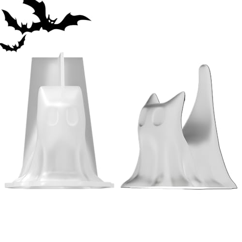 Geisterkerzenform, Halloween-Gruselkätzchen, Silikon, 5,9 x 8,9 x 8,9 cm, wiederverwendbare Bastelformen zum Wachsen, Gips, Ton, Fondant, Heimdekoration, Tafelaufsätze für Tisch, Fenster, , Kamin Geisterkerzenform, Halloween-Gruselkätzchen, Silikon, 5,9 x 8,9 x 8,9 cm, wiederverwendbare Bastelformen zum Wachsen, Gips, Ton, Fondant, Heimdekoration, Tafelaufsätze für Tisch, Fenster, , Kamin von Uonguon