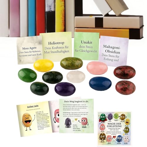 Glückssteine, 12 Stück Naturstein für Kinder mit Gedenkdekoration und inspirierender Karte für Glück, Klassenzimmer, Party, Tisch, Schule, Abschluss, Geburtstag, Zuhause, gebrauchsfertige Verpackung Glückssteine, 12 Stück Naturstein für Kinder mit Gedenkdekoration und inspirierender Karte für Glück, Klassenzimmer, Party, Tisch, Schule, Abschluss, Geburtstag, Zuhause, gebrauchsfertige Verpackung von Uonguon