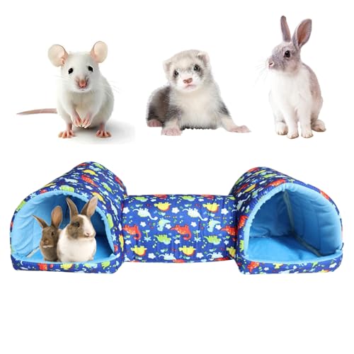 Hamster Tunnel Bett,Hamster Versteck Bett - Weiches maschinenwaschbares Käfigzubehör für Chinchillas Frettchen Kleintiere Spiel und Ruhe von Uonguon