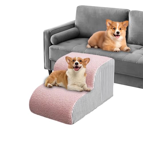 Hundetreppe Fürs Bett | Haustier Rampe Für Hohe Betten Katzen Treppe - Haus Fahrzeug Rampe Welpe Couch Leiter Mit Waschbarem Bezug Für Schlafzimmer Sofa Truck Wohnzimmer Stühle SUV Hundetreppe Fürs Bett | Haustier Rampe Für Hohe Betten Katzen Treppe - Haus Fahrzeug Rampe Welpe Couch Leiter Mit Waschbarem Bezug Für Schlafzimmer Sofa Truck Wohnzimmer Stühle SUV von Uonguon