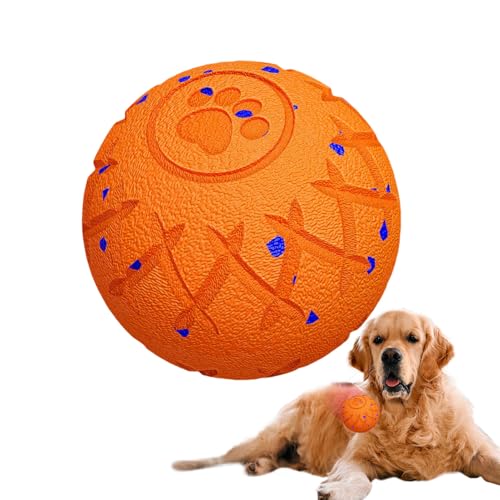 Interaktiver Hundeball – 1 Stück intelligentes, bewegliches, kaufestes Welpenspielzeug zur geistigen Stimulation, gegen Langeweile, zum Rollen, Hüpfen und Rotieren mit lustiger Aktivität, Hundespielze von Uonguon