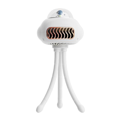 Kinderwagen-Ventilator, wiederaufladbarer USB-Ventilator, 24 x 24 x 10 cm, 3-Gang-Kühlwerkzeug, flexible Stativbeine, leiser verstellbarer Luftstrom für den Außenbereich, Schreibtisch, Fahrrad, Schlaf von Uonguon