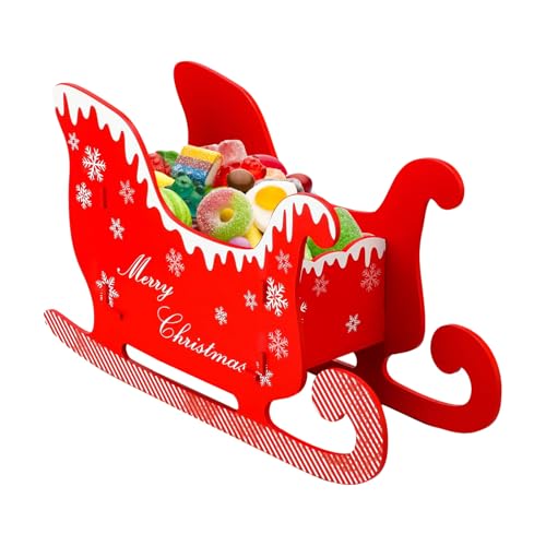 Santa Sleigh, wiederverwendbar, geräumige Weihnachtsaufbewahrung für Überraschungsorganisation, festliche Feiertags -Display mit Rotharzdetails, dekorativer Schlitten für Innenräume, Outdoor, Tisch Santa Sleigh, wiederverwendbar, geräumige Weihnachtsaufbewahrung für Überraschungsorganisation, festliche Feiertags -Display mit Rotharzdetails, dekorativer Schlitten für Innenräume, Outdoor, Tisch von Uonguon