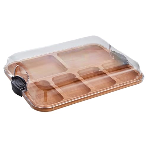 Schneidebrett für die Küche, Käsebretter mit transparentem Deckel, 38,1 x 27,9 cm, tragbares Lebensmittelzubereitungswerkzeug, stabil, rutschfest, leicht zu reinigen, ideal für Salat, Obst, Schneidebrett für die Küche, Käsebretter mit transparentem Deckel, 38,1 x 27,9 cm, tragbares Lebensmittelzubereitungswerkzeug, stabil, rutschfest, leicht zu reinigen, ideal für Salat, Obst, von Uonguon