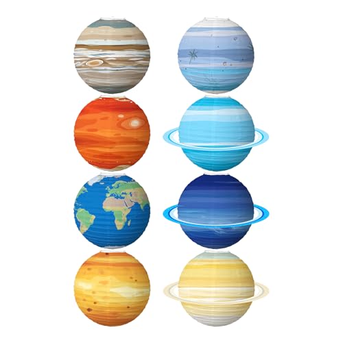 Solare Papierlaternen 8-teilig - Planetensystem Deko 30 Zentimeter,Farbige Laterne für Schule Wissenschaft Klassenzimmer Zimmergeburtstag Solare Papierlaternen 8-teilig - Planetensystem Deko 30 Zentimeter,Farbige Laterne für Schule Wissenschaft Klassenzimmer Zimmergeburtstag von Uonguon