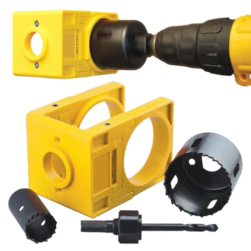 Türinstallationssatz, Türlochbohrsatz,Lochsägen-Set für Türknaufschloss | Handwerkzeuge zum Bohren von Türlöchern aus Kohlenstoffstahl, Türinstallationswerkzeuge für 1-3/8 bis 1-3/4 Holztüren Türinstallationssatz, Türlochbohrsatz,Lochsägen-Set für Türknaufschloss | Handwerkzeuge zum Bohren von Türlöchern aus Kohlenstoffstahl, Türinstallationswerkzeuge für 1-3/8 bis 1-3/4 Holztüren von Uonguon