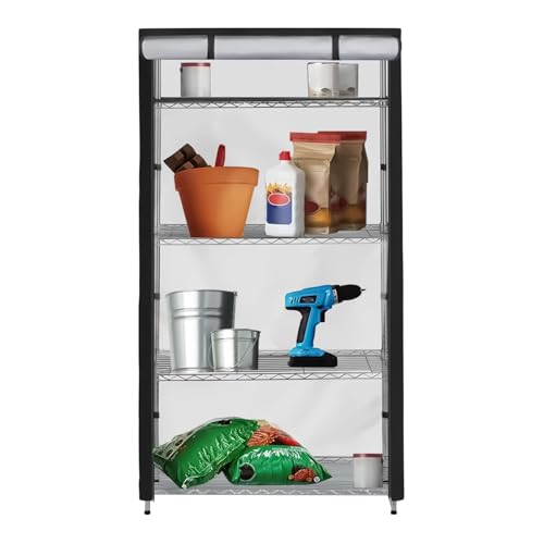 Uonguon Aufbewahrungsregal-Abdeckung, Drahtregal, 91 x 47 x 150 cm, winddichter Roll-Organizer, tragbarer Schutz für Türen, Kleidung, Garage, Lager, Schlafzimmer, Organisationsbedürfnisse von Uonguon
