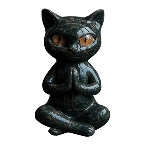 Uonguon Katzenfigur, Meditierende Zen Katze Figur, Deko Figur Für Sideboard TV Schrank Küche Bücherregal Schlafzimmer Wohnzimmer Uonguon Katzenfigur, Meditierende Zen Katze Figur, Deko Figur Für Sideboard TV Schrank Küche Bücherregal Schlafzimmer Wohnzimmer von Uonguon