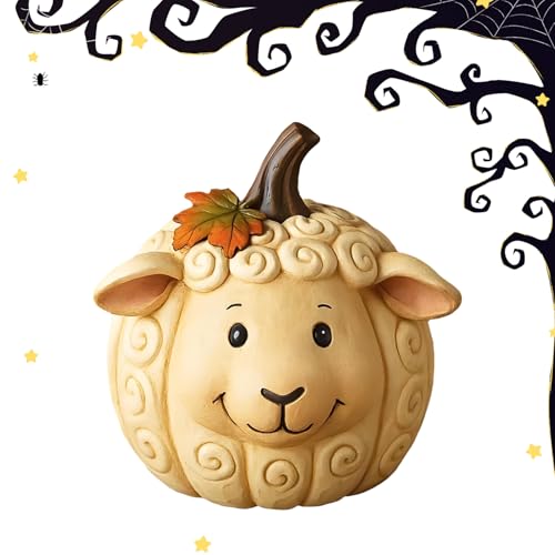 Uonguon Kürbis Figuren Aus Resin, Tier Deko Kleinfigur Kürbisfiguren, Skulptur Deko Für Halloween Thanksgiving Tisch Schreibtisch Kamin Innenraum Party von Uonguon