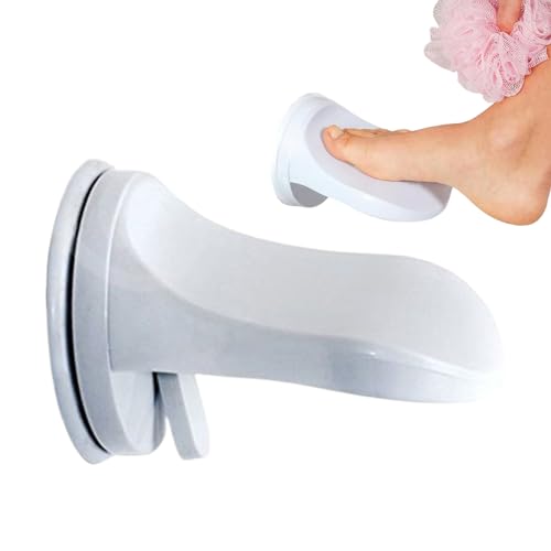 Uonguon Shower Foot Rest, Suction Cup PVC Foot Resting Tool, 6.1x4.53x1.18 inches Compact Wall Mounted Leg Support Footstool for Bathroom, Apartment, Home,Easy Install and Stable Design von Uonguon