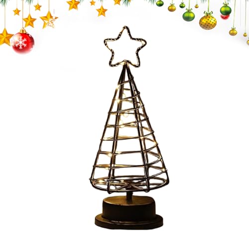 Uonguon Weihnachtslicht - Weihnachtsnachttischlampe mit Stern | Kleine Metall Schreibtischlampe für Urlaub Fenster Wohnzimmer Innen Schlafzimmer Uonguon Weihnachtslicht - Weihnachtsnachttischlampe mit Stern | Kleine Metall Schreibtischlampe für Urlaub Fenster Wohnzimmer Innen Schlafzimmer von Uonguon