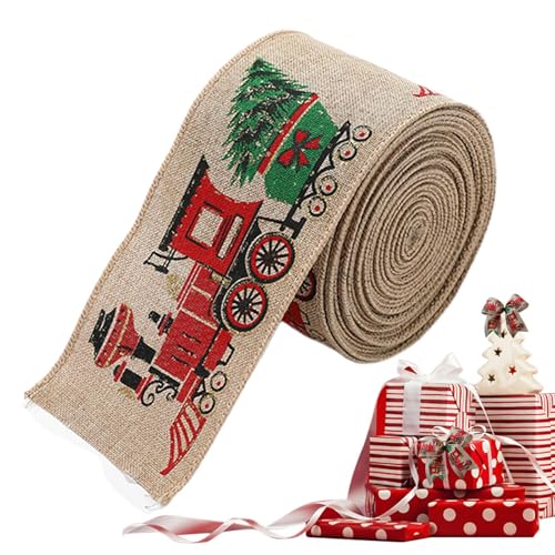 Weihnachtsbaumband,Weihnachtsband mit Draht | Feiertags-Krawatte,Dekorative Schleifen-Accessoires, Bauernhaus-Dekoration, Schneeflocken-Karo-Fahrzeug-Weihnachtsband für handgefertigtes Weben Weihnachtsbaumband,Weihnachtsband mit Draht | Feiertags-Krawatte,Dekorative Schleifen-Accessoires, Bauernhaus-Dekoration, Schneeflocken-Karo-Fahrzeug-Weihnachtsband für handgefertigtes Weben von Uonguon