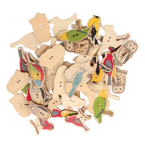 100Stücke Holzknöpfe mit Löchern Tierknöpfe für DIY Nähmaterial für Kleidung Schuhe und Bastelprojekte von Uonlytech