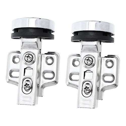 2 Stück Hydraulische Hängescharniere Dämpfende Verdeckte Scharniere für Halb Überdeckte Glastüren für Schränke und Vitrinen Leise und Installieren von Uonlytech